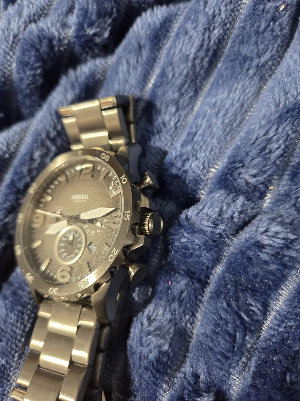 Fossil Stainless Steel Chronograph Watch - Silver